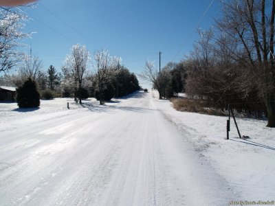 Looking South on Woodland Road