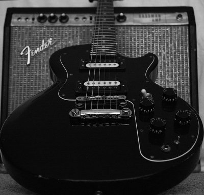 b/w fender and Gibson