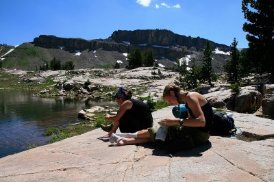 Hanging out at the Basin Lakes with Amy and Beth.jpg