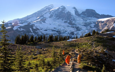 Monks on Mt Rainer