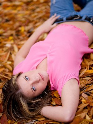 Jacque in Leaves