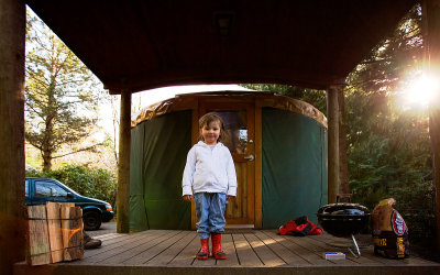 Lucy at Cape Lookout Yurt