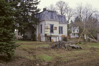 Our Officers Row  house being remodeled