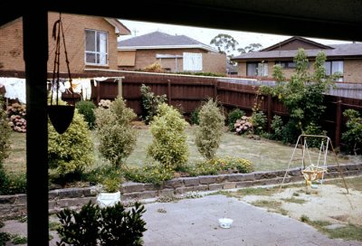 Backyard, Joy and John's first home, 4 Lilian Street, Glen Waverley
