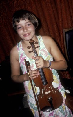 Kirsten with her violin
