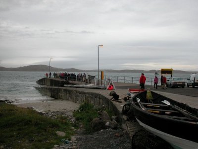 Waiting for the Caledonian McBrayne Ferry back to Mull