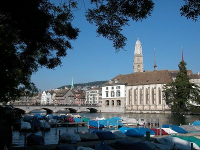 Zurich view across river