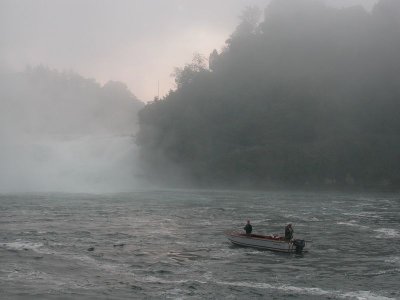 Fishermen below Rhine falls
