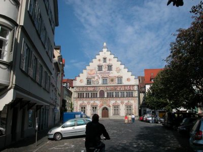 The Old Rathaus, Lindau.  Back view painted with scenes from the Bible