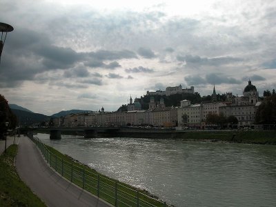 Salzach River and Old Town, Salzburg