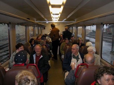 Aboard the Bernina Express at Pontresina