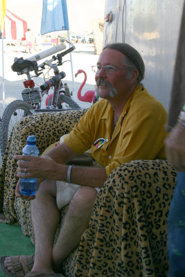 John Relaxing in the Shade at Burnstream Court