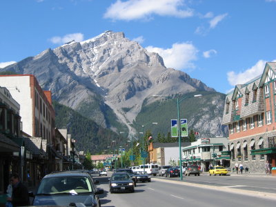 Banff Avenue and Cascade Mt.