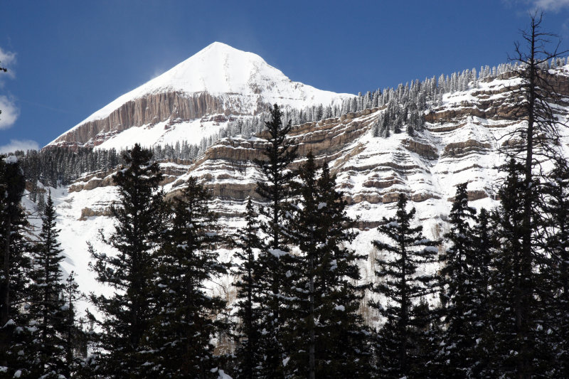 Engineer Mountain from just below Coalbank pass.