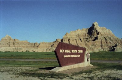 Entrance to Visitor Centre, Badlands NP, Utah