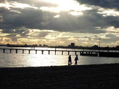 Early evening, St Kilda Beach