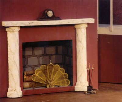 painted fireplace for play