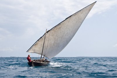 Fisherman in a dow (Zanzibar)