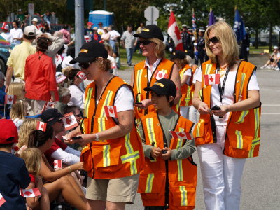 Volunteers spreading the safety message