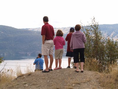 Checking out the view on the way to Mission Hill