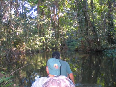 Canoeing along the Cari Anangu Yacu channel