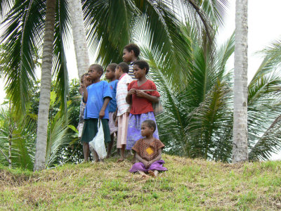 Kids at a Fly River village