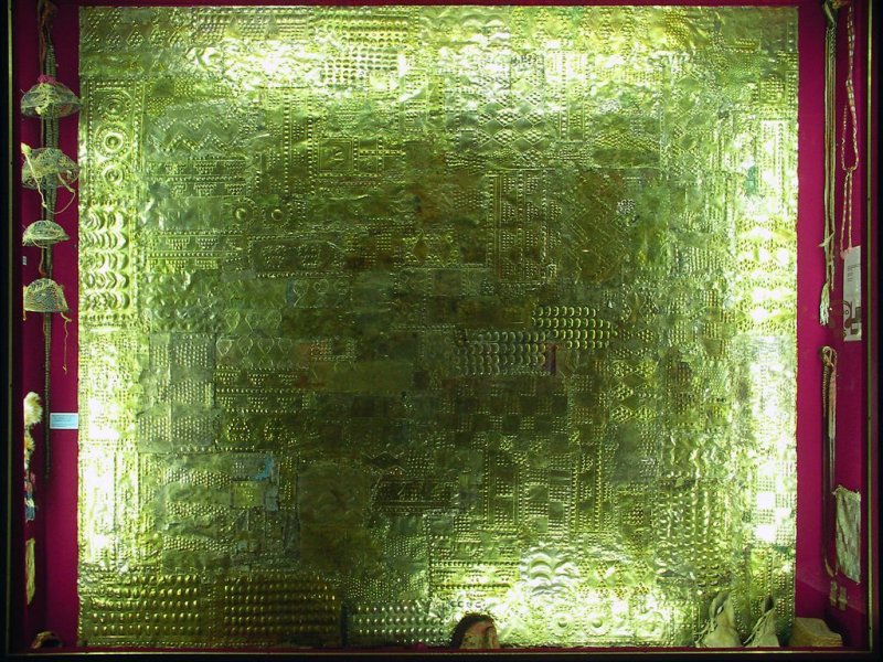 Golden Wall Of Inca Castle, Gold Museum, Lima