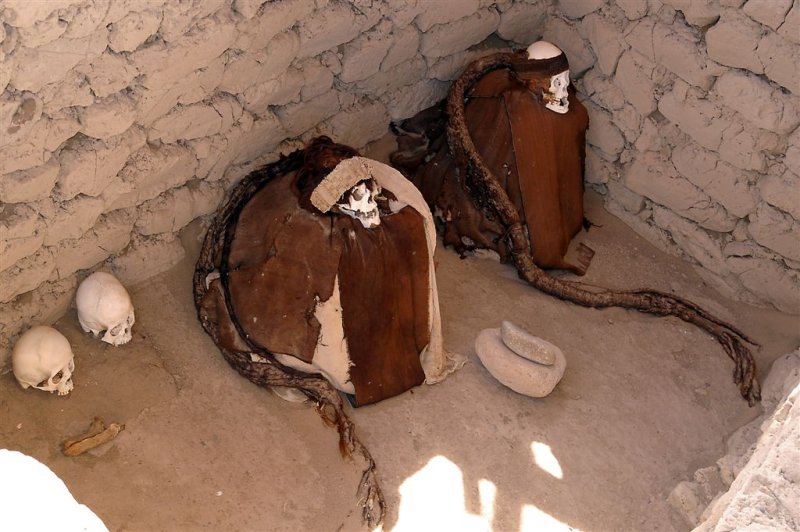 Relatives In Confined Environment... Chauchilla Cemetery, Nasca Desert...