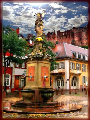 Heindelsberg's Madonna  And Red Castle, Germany