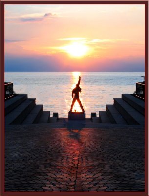 Freddie Mercury Farewells The Sunset... Montreaux, Switzerland