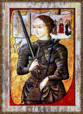 XV Century Portrait of Jeanne D'Arc,-Infamous French Heroine