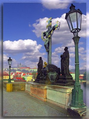 Sculptures Of Karlov Bridge, Prague, Czechia