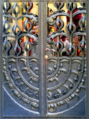 Ornate Door In Budapest, Hungary