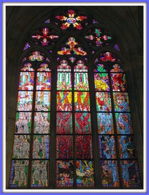 Stain Window In Prague Cathedral, Czechia