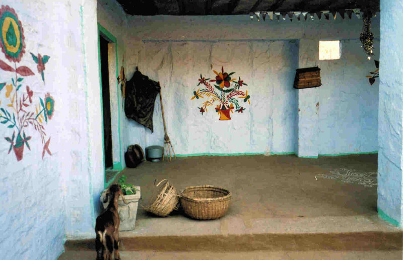 Interior of a Rajastani House in the Desert.