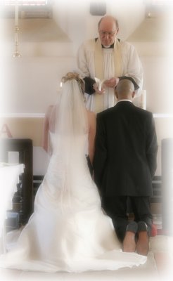 Kneeling at the alter