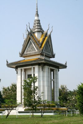 Memorial to the 3 million killed by the Khmer Rouge (it contains skulls and clothing of the victims).