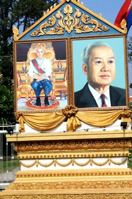 Another billboard of the retired King Norodom Sihanouk.