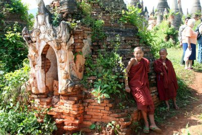Two young monks posing for my picture.