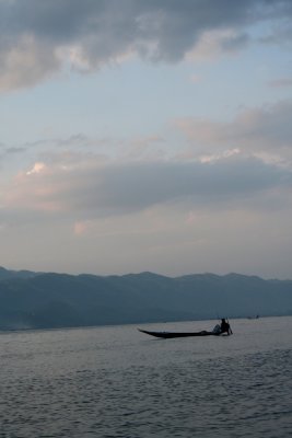 Another boat on the lake.