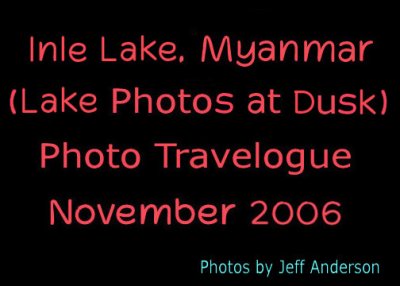 Inle Lake (Lake Photos at Dusk) cover page.
