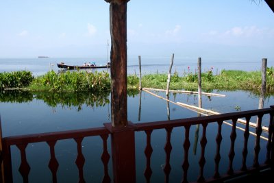 A picturesque Inle Lake from the balcony.