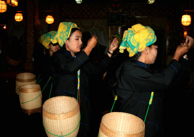 The basket women were getting into the beat!
