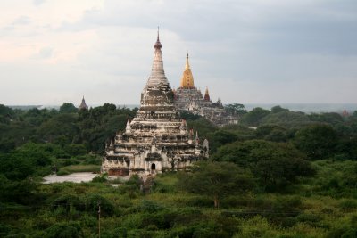 The second spire in the far background is of the Ananda Pagoda.