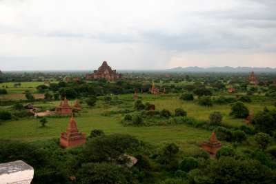 View from the upper terrace of the Shwesandaw Pagoda.