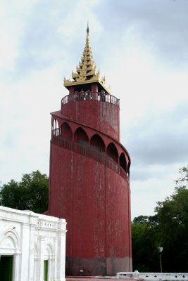Watchtower that I climbed to get a good view of the grounds of Mandalay Palace.