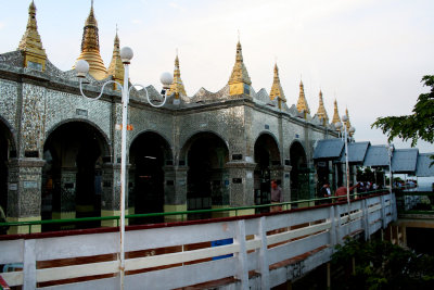This pagoda is at the top of Mandalay Hill.