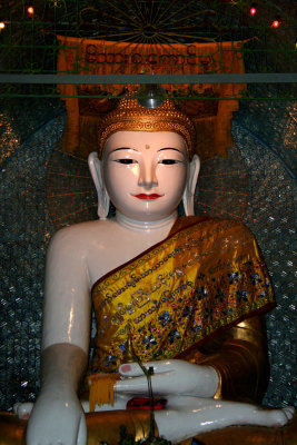 Closeup of the Buddha statue.