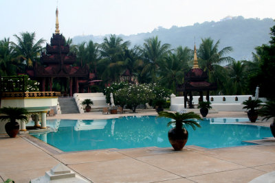 I made good use of this pool located in the rear of the hotel.