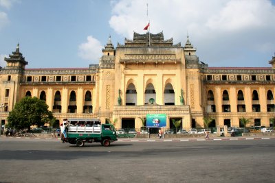 The Town Hall of Myanmar which is located in the downtown section of Yangon.